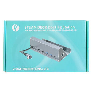 Steam Deck Docking Station USB-C to HDMI + (2) USB3.0 + USB2.0 + USB-C Data RJ45